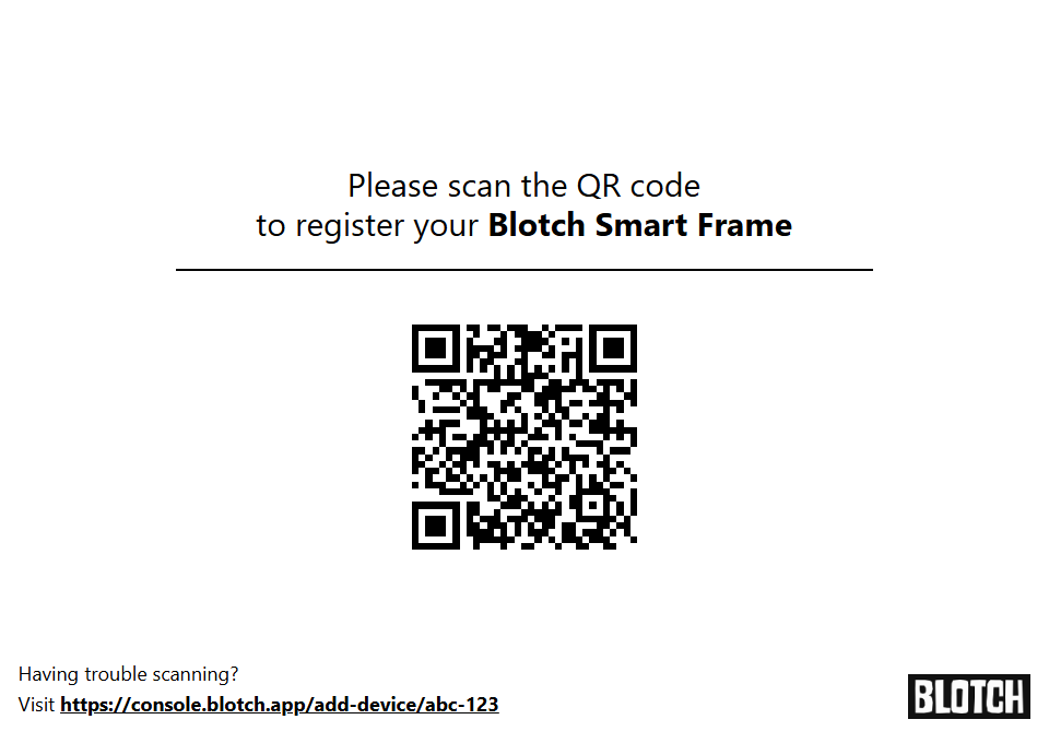 QR Code Registration